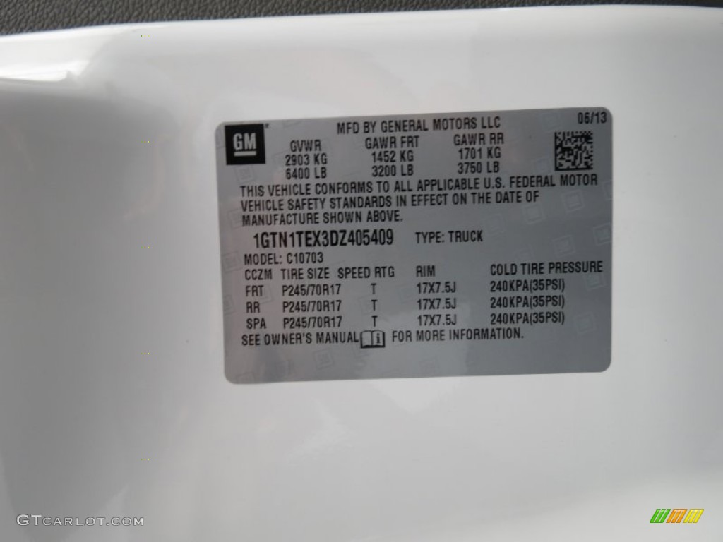 2013 Sierra 1500 Regular Cab - Summit White / Dark Titanium photo #7