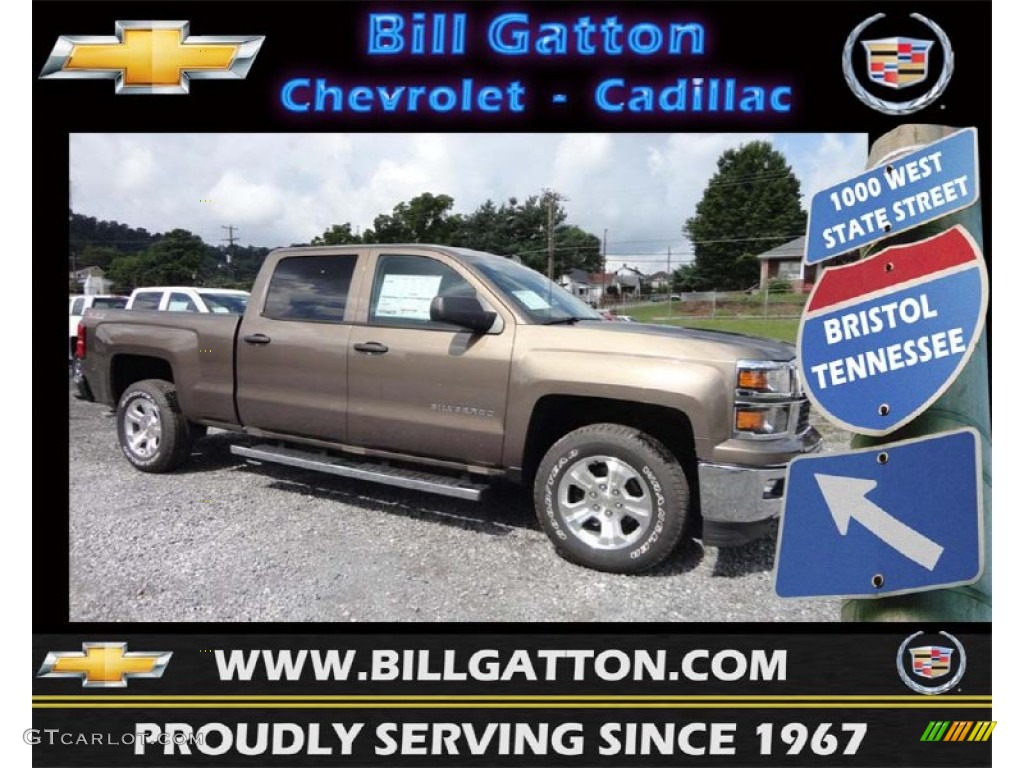 2014 Silverado 1500 LT Z71 Crew Cab 4x4 - Brownstone Metallic / Cocoa/Dune photo #1