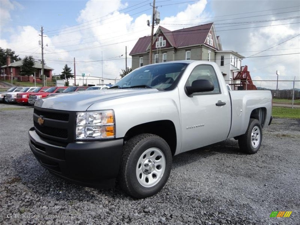 2013 Silverado 1500 Work Truck Regular Cab - Silver Ice Metallic / Dark Titanium photo #3