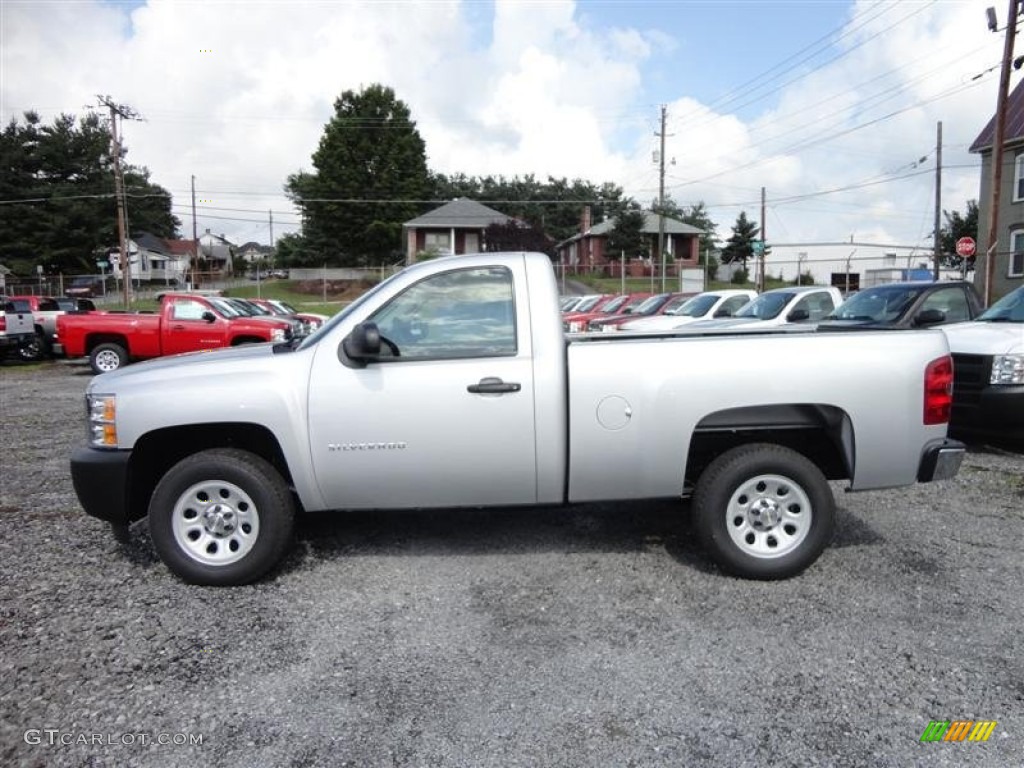 2013 Silverado 1500 Work Truck Regular Cab - Silver Ice Metallic / Dark Titanium photo #4