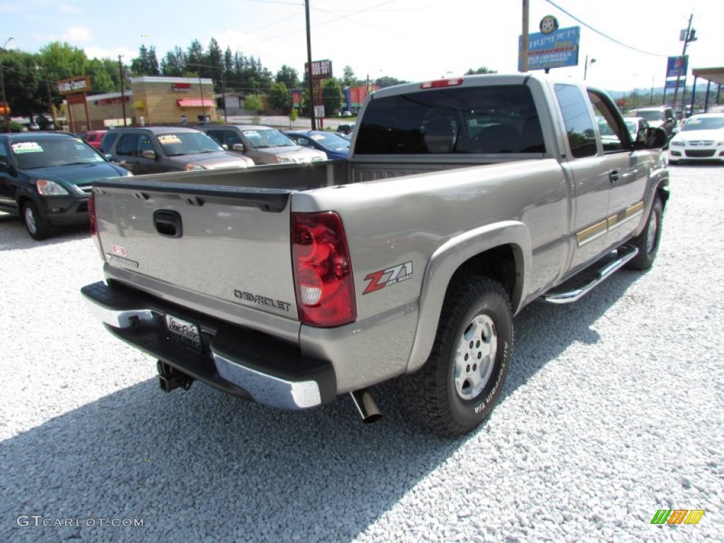 2003 Silverado 1500 LT Extended Cab 4x4 - Light Pewter Metallic / Tan photo #5