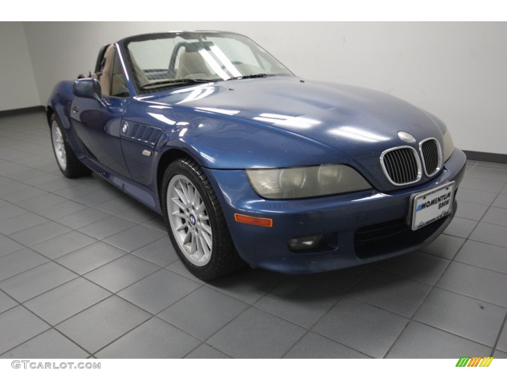 2001 Z3 3.0i Roadster - Topaz Blue Metallic / Beige photo #1