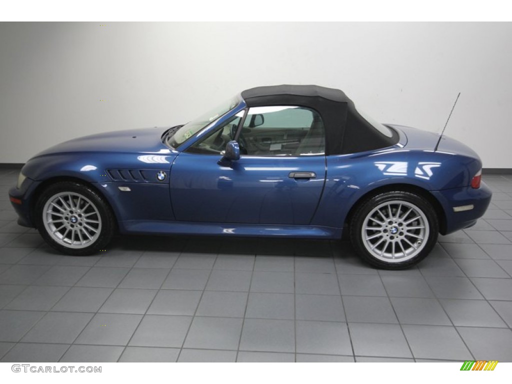 Topaz Blue Metallic 2001 BMW Z3 3.0i Roadster Exterior Photo #83584873