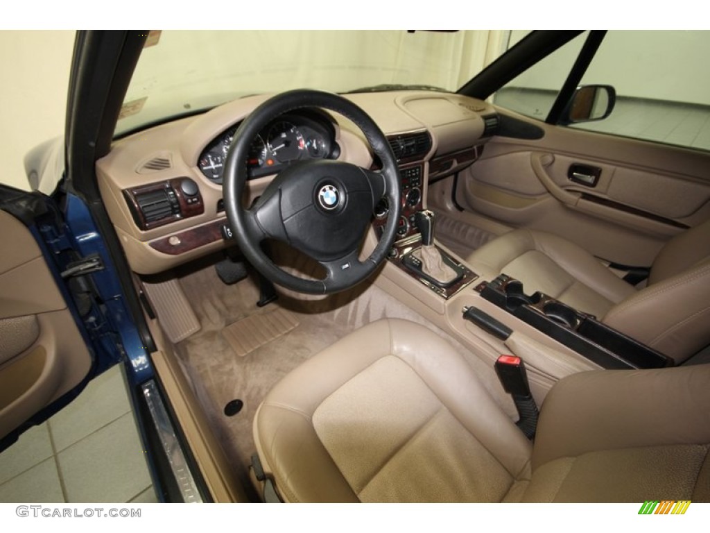 Beige Interior 2001 BMW Z3 3.0i Roadster Photo #83584911