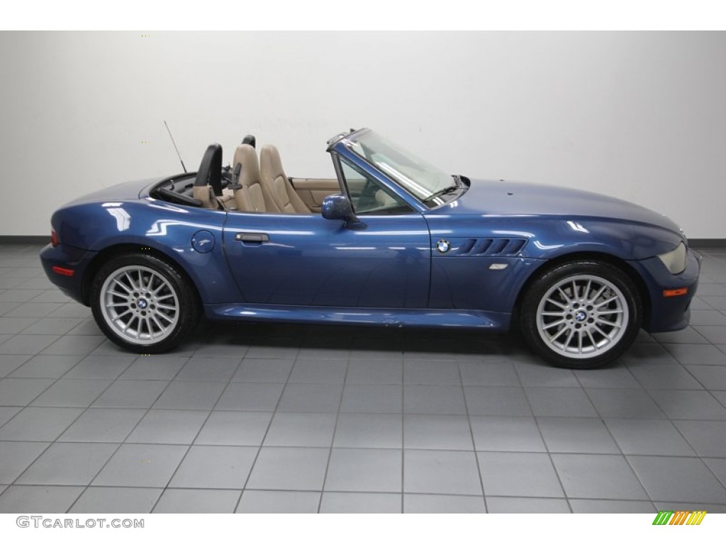 Topaz Blue Metallic 2001 BMW Z3 3.0i Roadster Exterior Photo #83584980