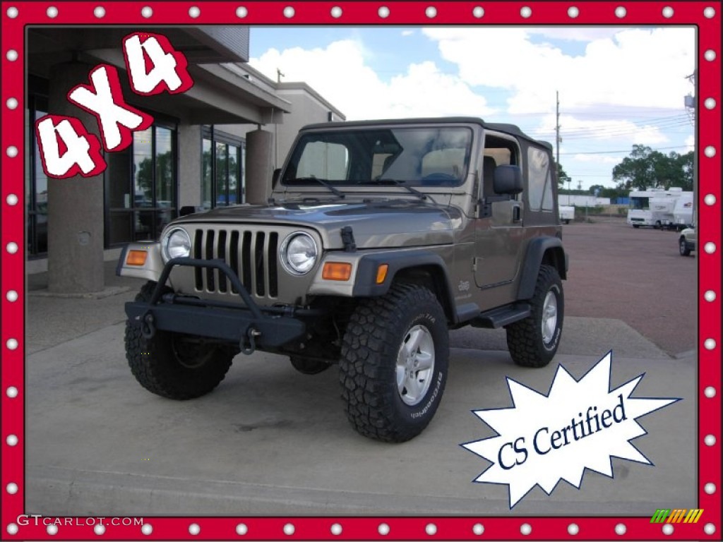 2004 Wrangler X 4x4 - Light Khaki Metallic / Khaki photo #1
