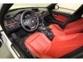 Coral Red/Black Prime Interior Photo for 2012 BMW 3 Series #83586975