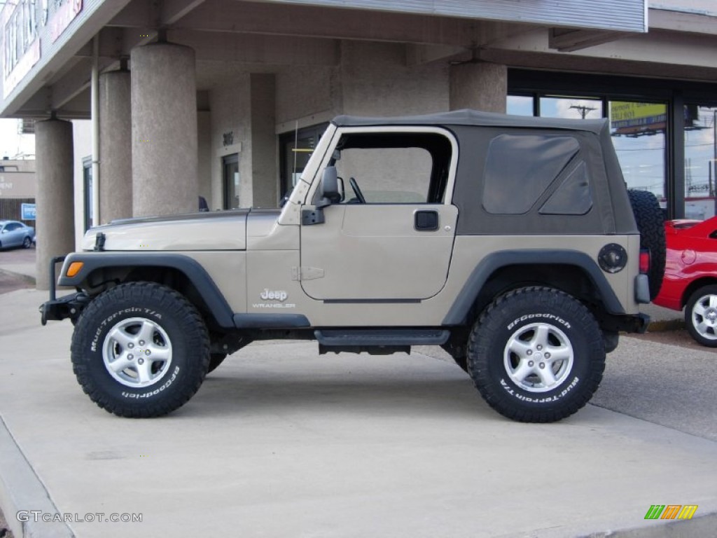 2004 Wrangler X 4x4 - Light Khaki Metallic / Khaki photo #9