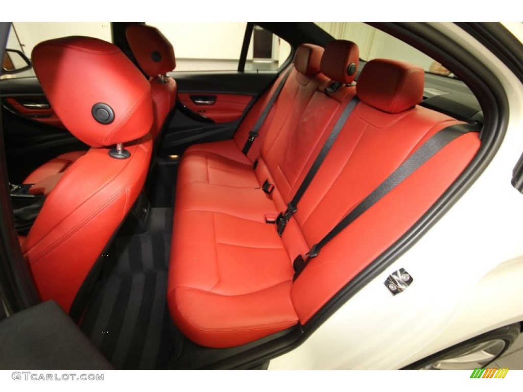 Coral Red/Black Interior 2012 BMW 3 Series 328i Sedan Photo #83586993