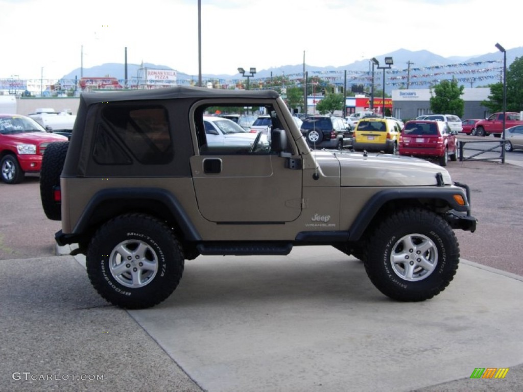 2004 Wrangler X 4x4 - Light Khaki Metallic / Khaki photo #13