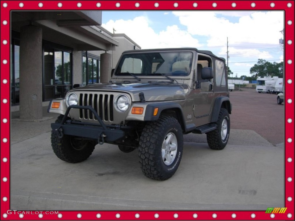 2004 Wrangler X 4x4 - Light Khaki Metallic / Khaki photo #16