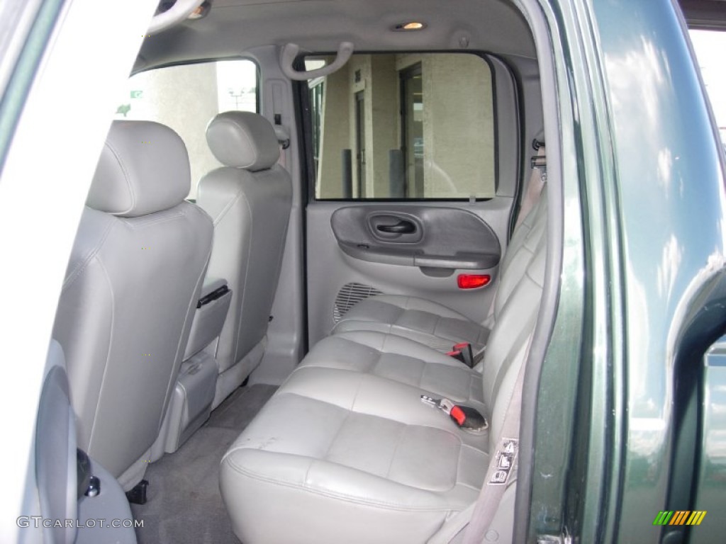 2002 F150 Lariat SuperCrew 4x4 - Dark Highland Green Metallic / Medium Parchment photo #5