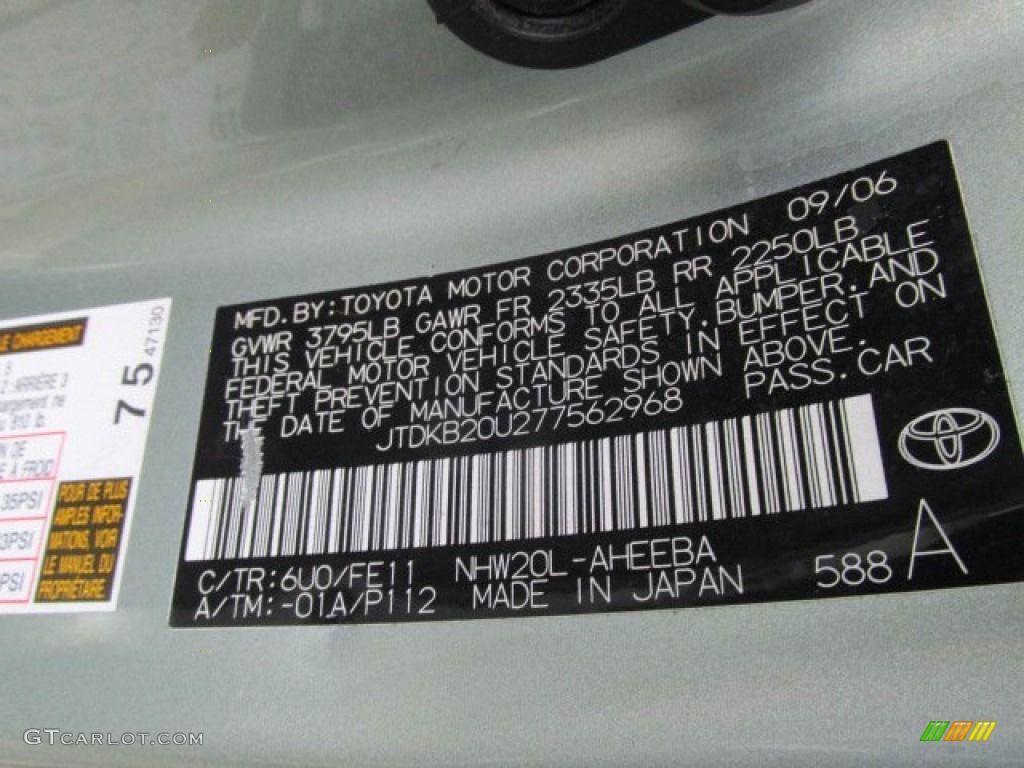 2007 Prius Hybrid - Silver Pine Green Mica / Dark Gray photo #19