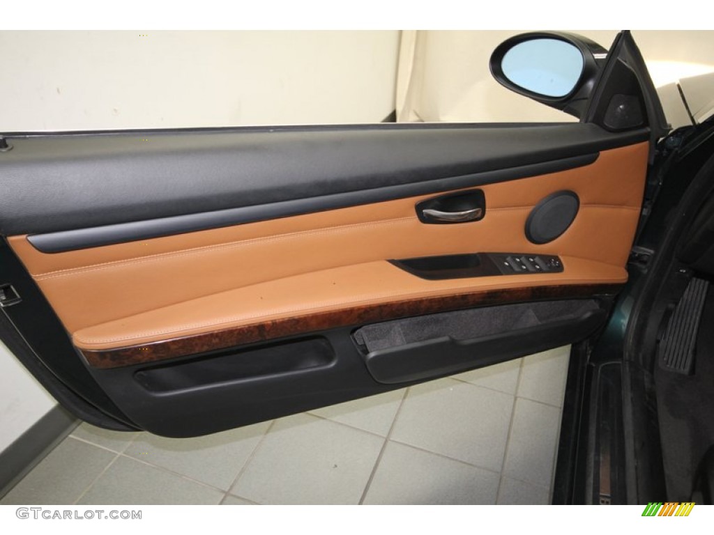 2007 BMW 3 Series 335i Convertible Saddle Brown/Black Door Panel Photo #83589090