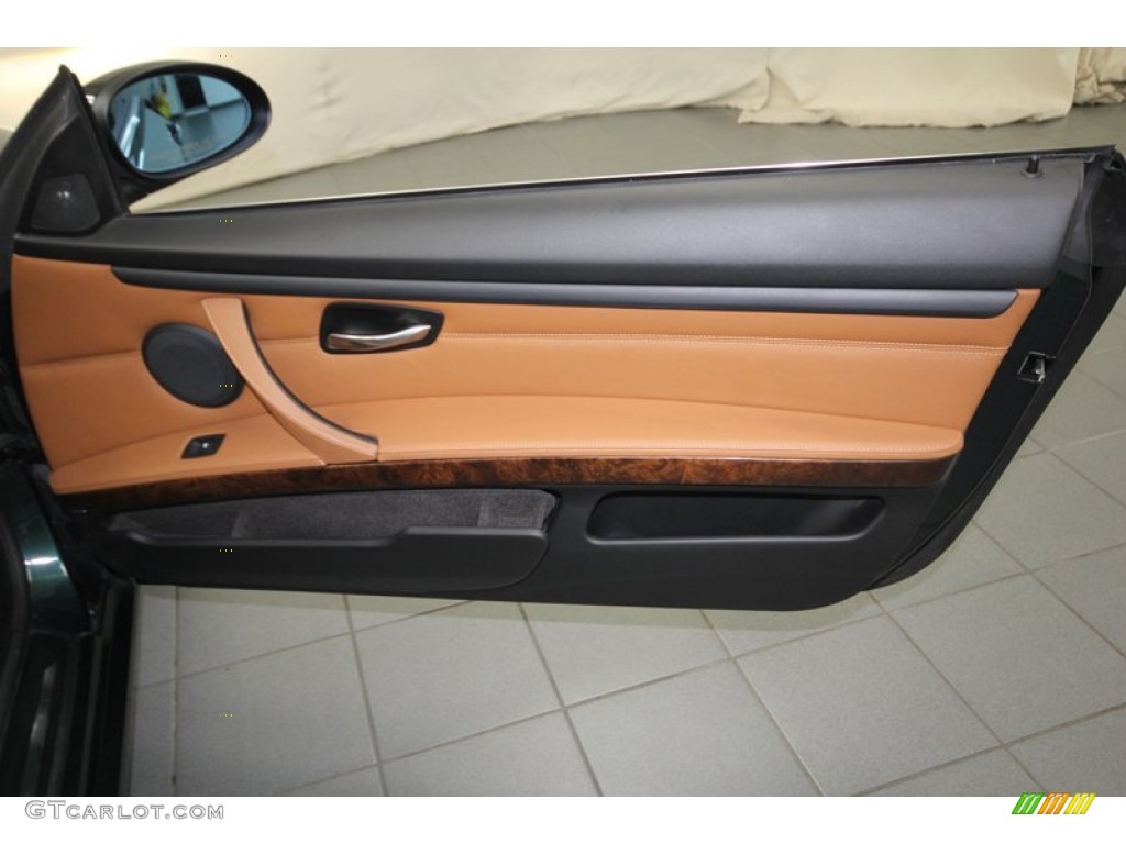 2007 BMW 3 Series 335i Convertible Saddle Brown/Black Door Panel Photo #83589513
