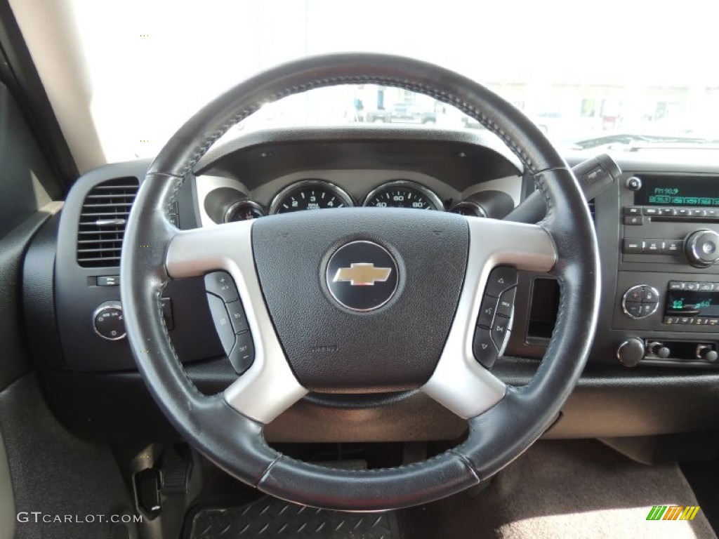 2008 Chevrolet Silverado 1500 LT Extended Cab Ebony Steering Wheel Photo #83591076