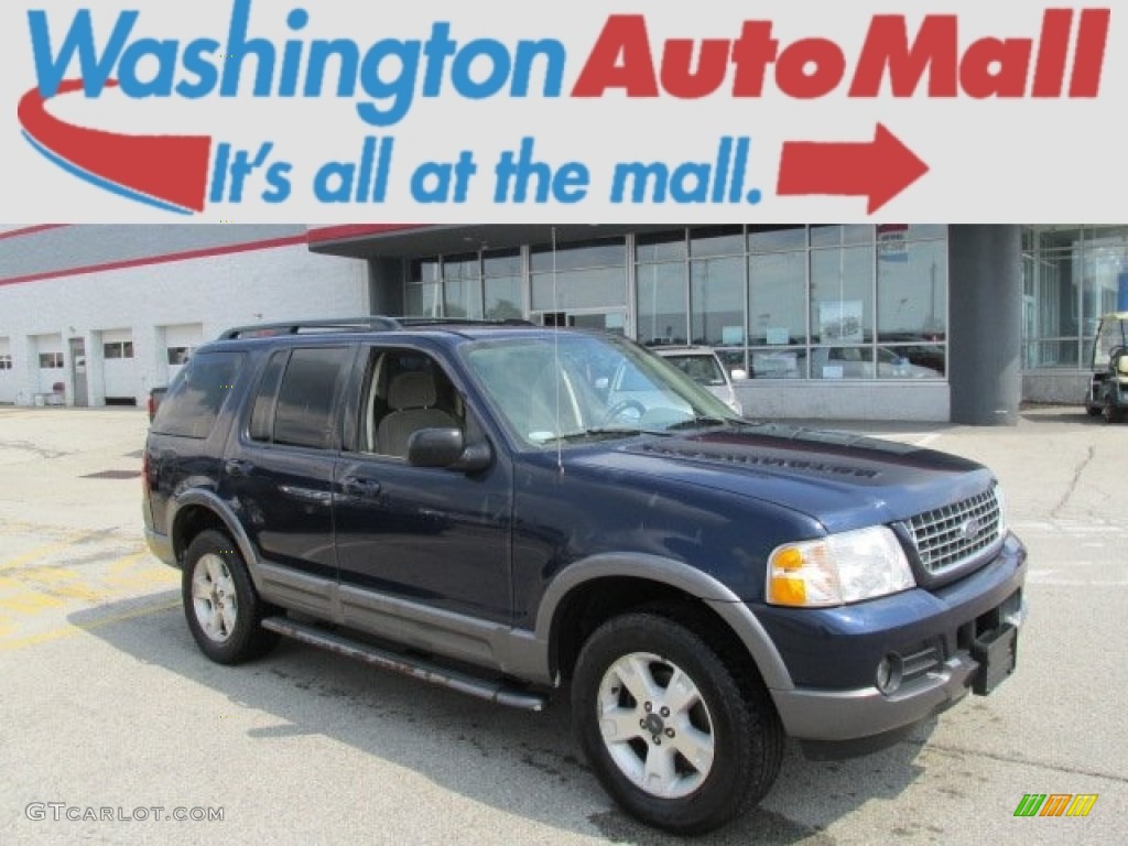 2003 Explorer XLT AWD - True Blue Metallic / Graphite Grey photo #1