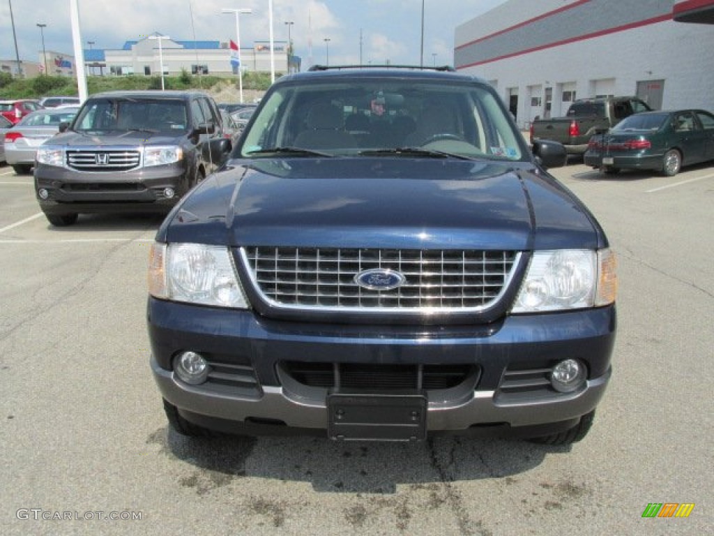 2003 Explorer XLT AWD - True Blue Metallic / Graphite Grey photo #4