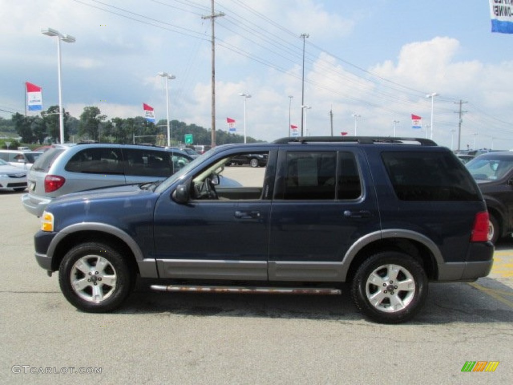 2003 Explorer XLT AWD - True Blue Metallic / Graphite Grey photo #6