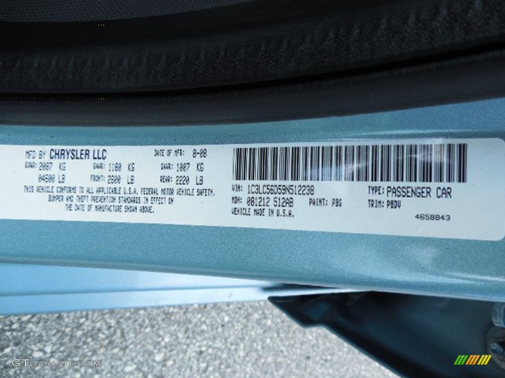 2009 Sebring Touring Sedan - Clearwater Blue Pearl / Dark Slate Gray photo #22