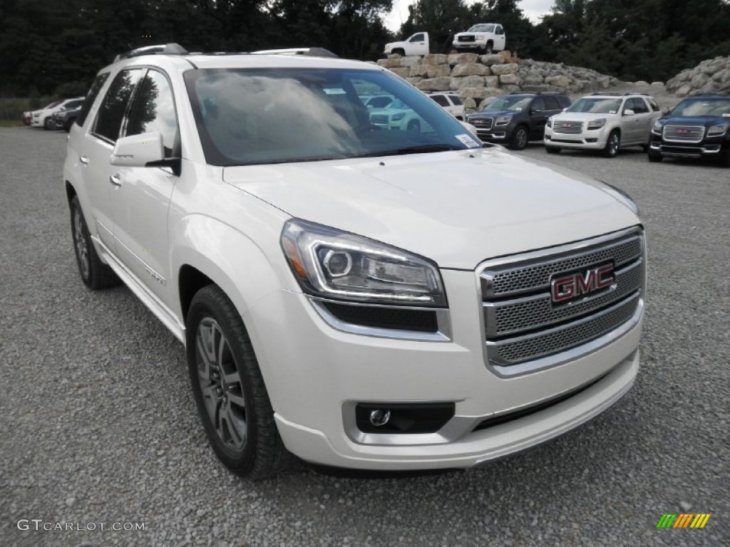 White Diamond Tricoat 2014 GMC Acadia Denali AWD Exterior Photo #83597442