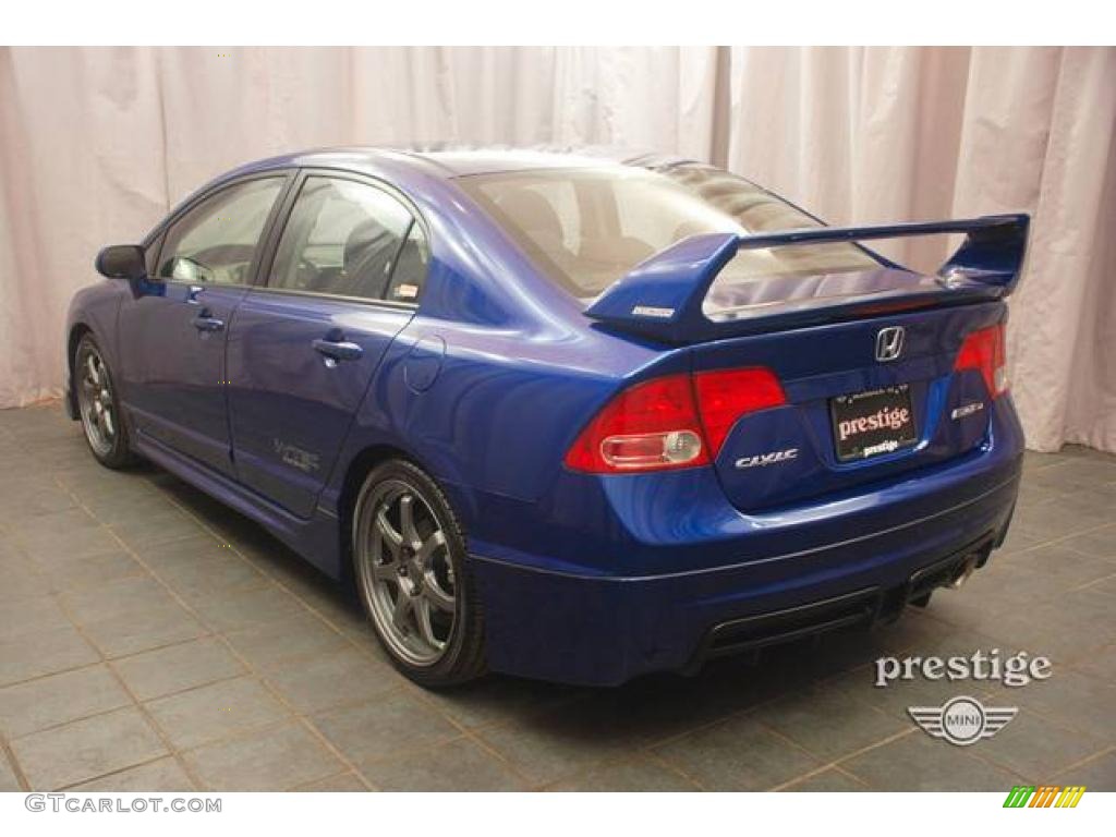 2008 Civic Mugen Si Sedan - Fiji Blue Pearl / Black photo #3