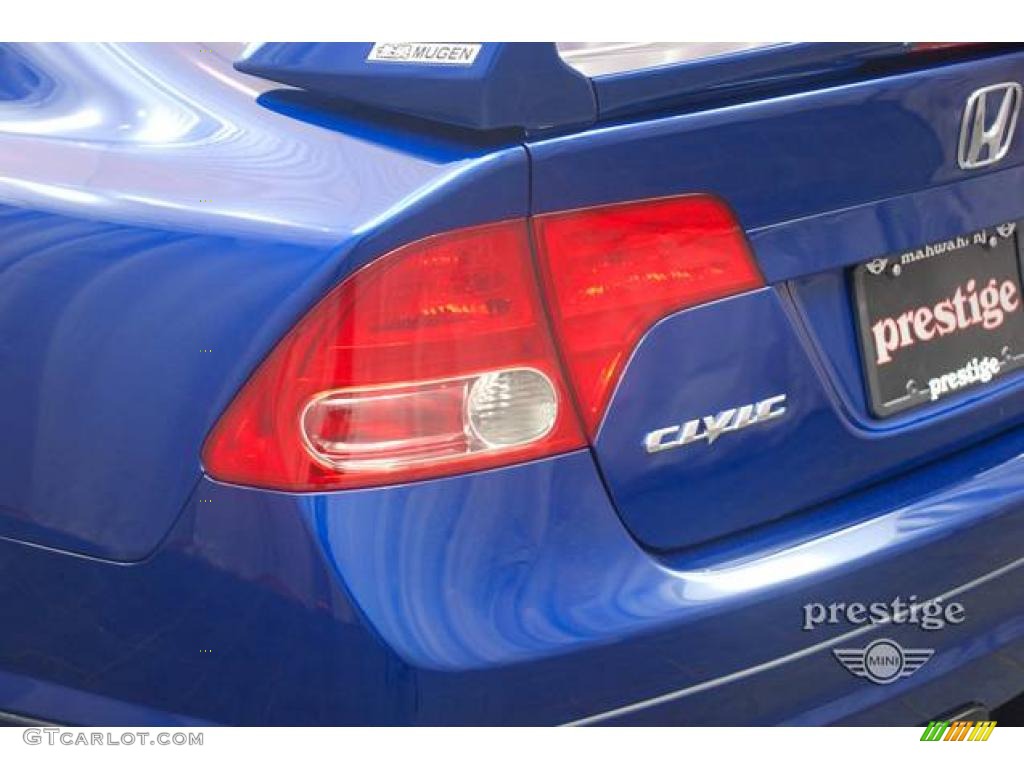 2008 Civic Mugen Si Sedan - Fiji Blue Pearl / Black photo #10