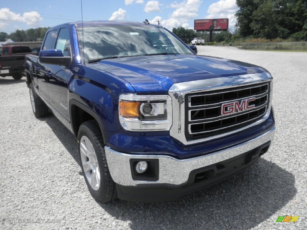 Cobalt Blue Metallic 2014 GMC Sierra 1500 SLE Crew Cab 4x4 Exterior Photo #83599008