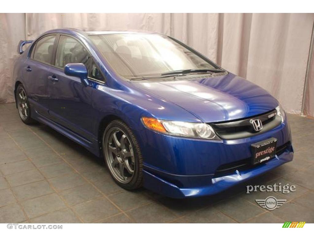 2008 Civic Mugen Si Sedan - Fiji Blue Pearl / Black photo #14