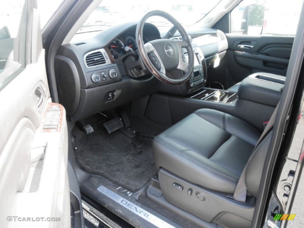 Ebony Interior 2014 GMC Sierra 2500HD Denali Crew Cab 4x4 Photo #83599713