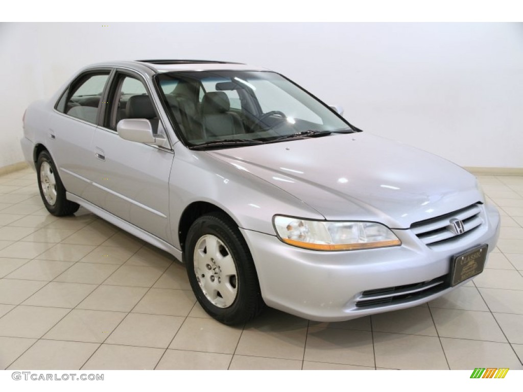 2002 Accord EX V6 Sedan - Satin Silver Metallic / Quartz Gray photo #1