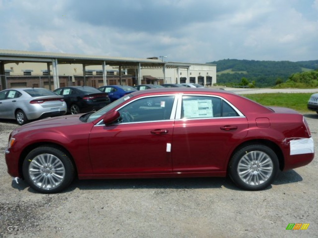 2013 300 AWD - Deep Cherry Red Crystal Pearl / Black/Light Frost Beige photo #2