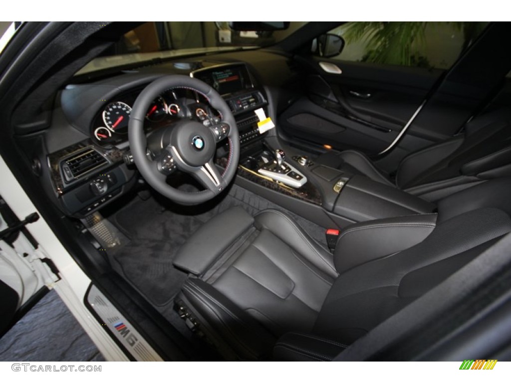 Black Interior 2014 BMW M6 Gran Coupe Photo #83601207