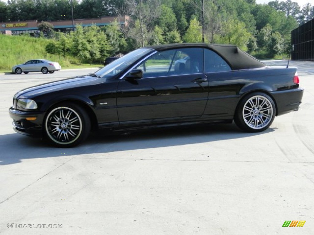 2002 3 Series 325i Convertible - Jet Black / Black photo #4