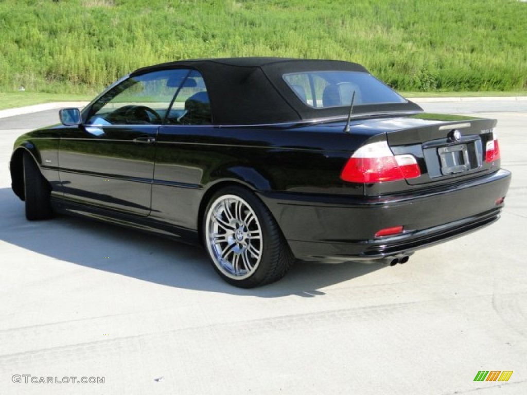 2002 3 Series 325i Convertible - Jet Black / Black photo #10