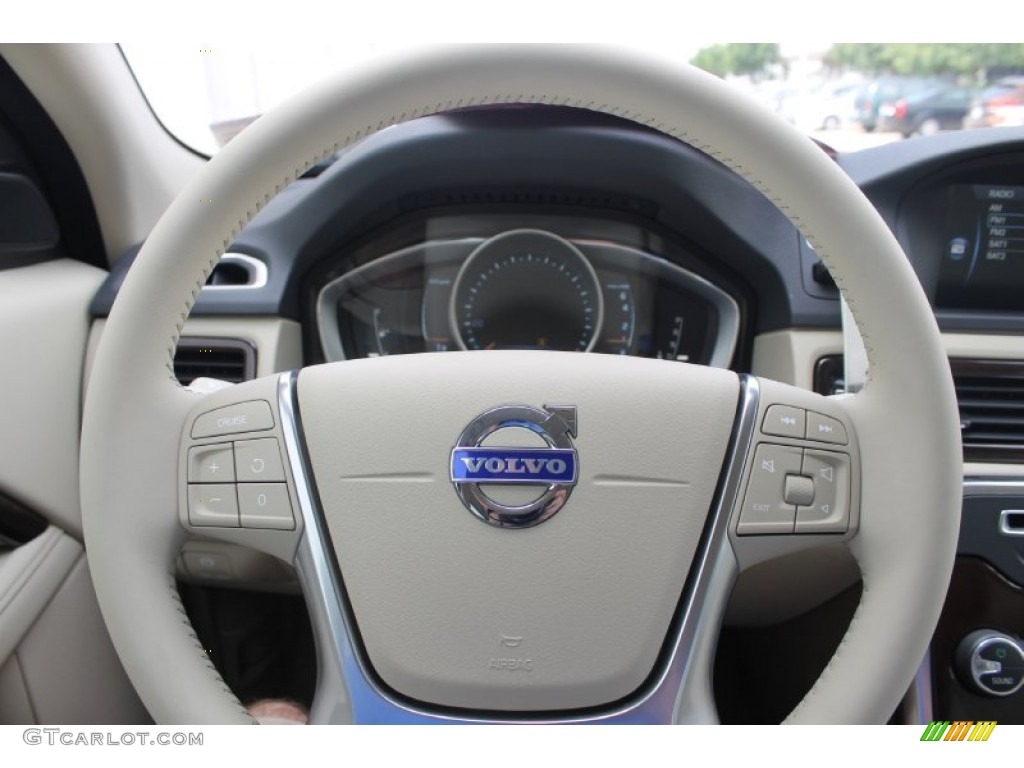 2014 Volvo XC70 3.2 AWD Sandstone Beige Steering Wheel Photo #83602275
