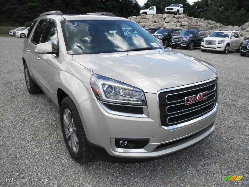 2014 Acadia SLT - Champagne Silver Metallic / Dark Cashmere photo #2