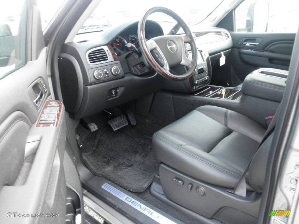 Ebony Interior 2014 GMC Sierra 2500HD Denali Crew Cab 4x4 Photo #83605023