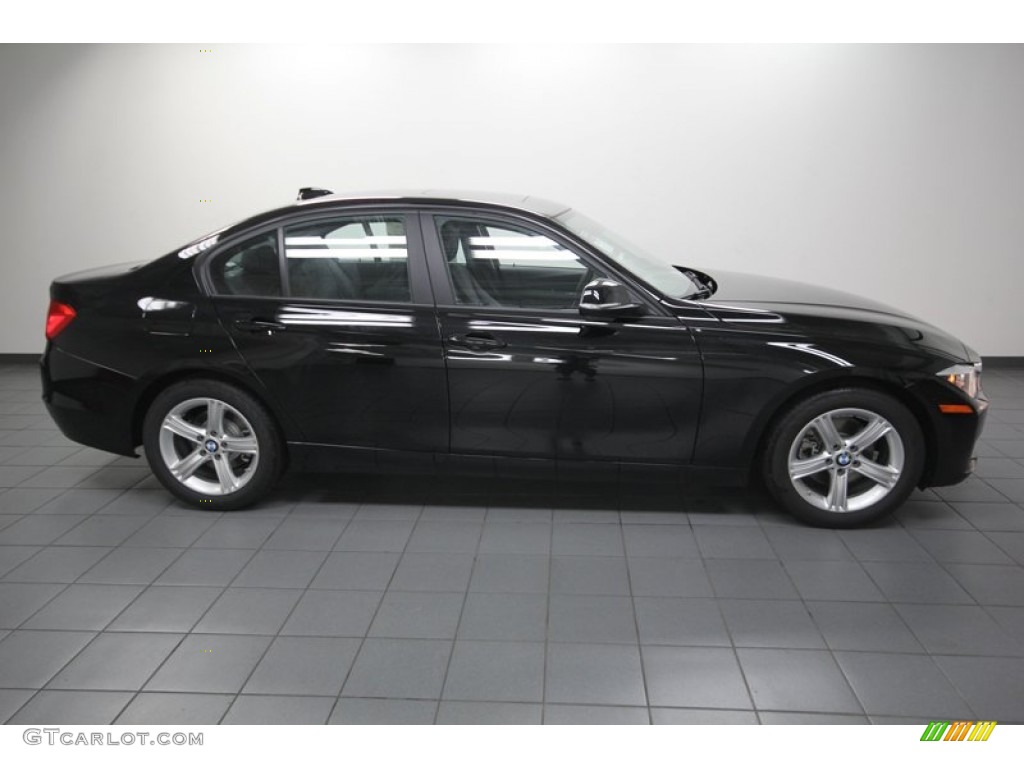 2013 3 Series 320i Sedan - Jet Black / Black photo #2