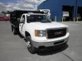 Summit White - Sierra 3500HD Regular Cab Stake Truck Photo No. 2