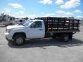 Summit White - Sierra 3500HD Regular Cab Stake Truck Photo No. 4