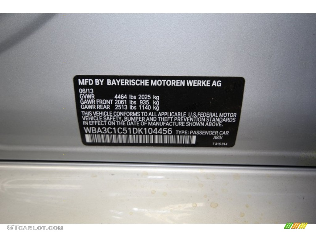 2013 3 Series 328i Sedan - Glacier Silver Metallic / Black photo #9