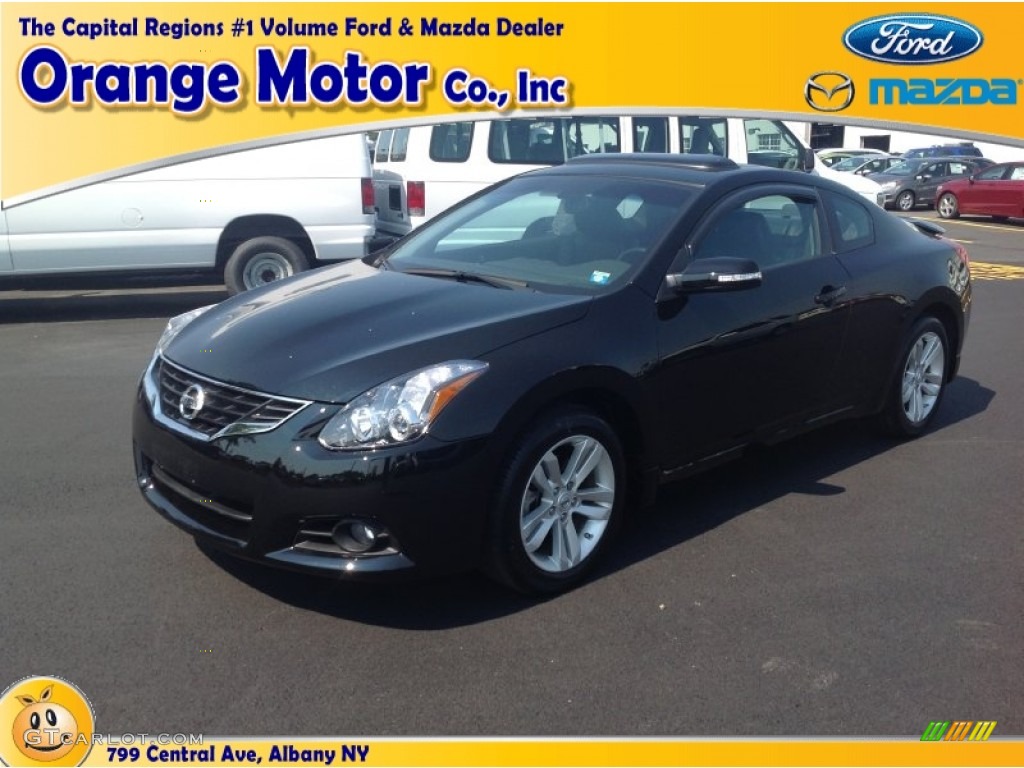 2012 Altima 2.5 S Coupe - Super Black / Charcoal photo #1