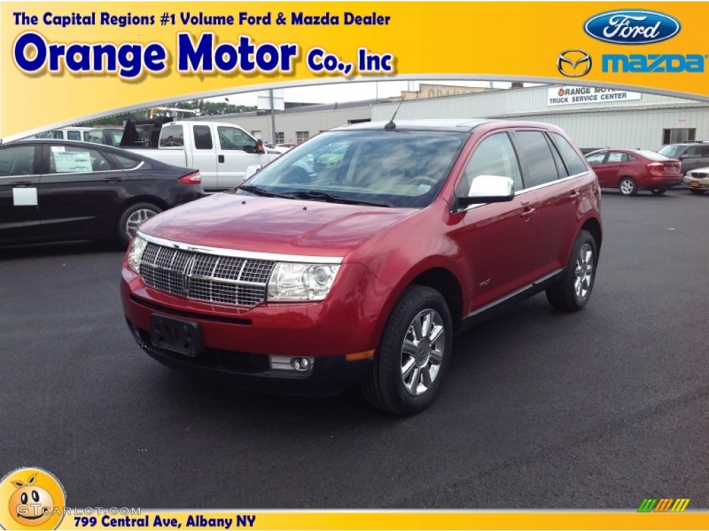 2007 MKX  - Vivid Red Metallic / Medium Camel photo #1