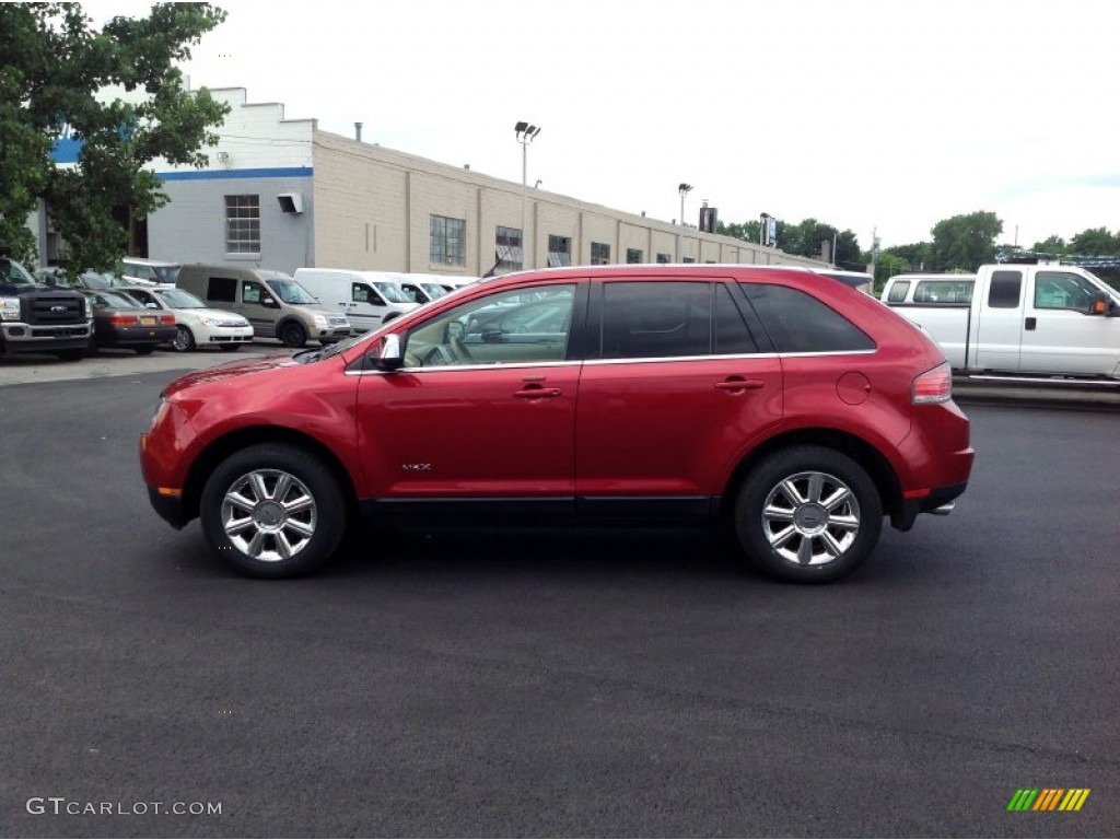 2007 MKX  - Vivid Red Metallic / Medium Camel photo #2