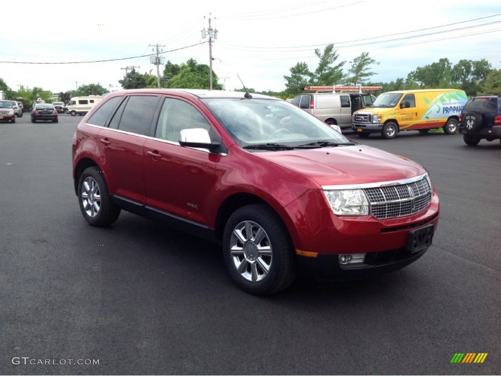 2007 MKX  - Vivid Red Metallic / Medium Camel photo #7