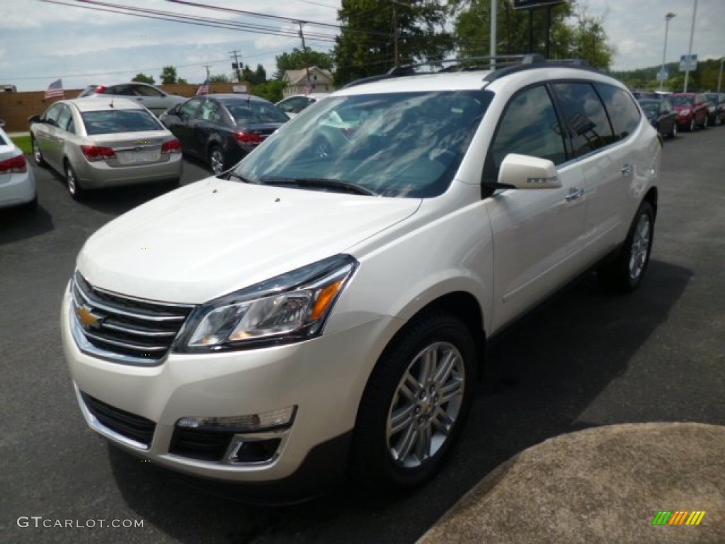 White Diamond Tricoat 2014 Chevrolet Traverse LT AWD Exterior Photo #83607279