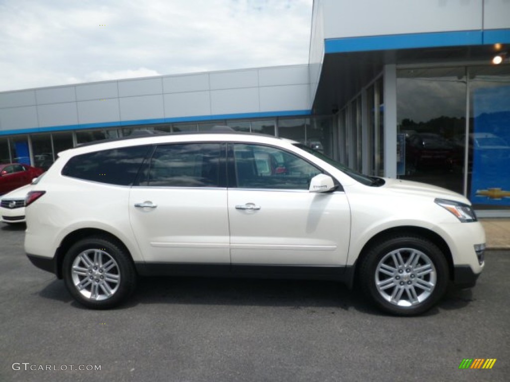 White Diamond Tricoat 2014 Chevrolet Traverse LT AWD Exterior Photo #83607336