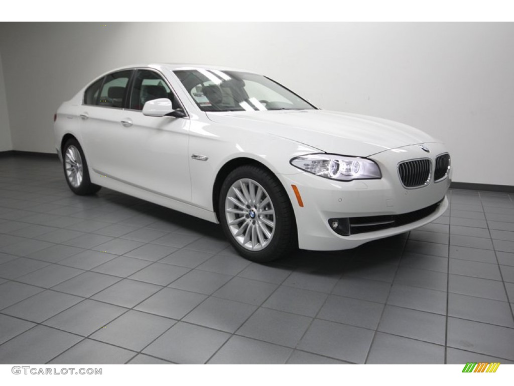 2013 5 Series 535i Sedan - Alpine White / Black photo #1