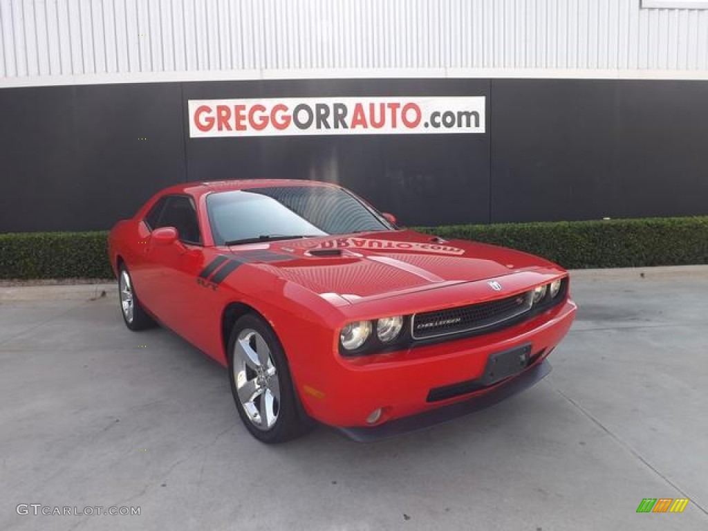 2009 Challenger R/T - Inferno Red Crystal Pearl Coat / Dark Slate Gray photo #1